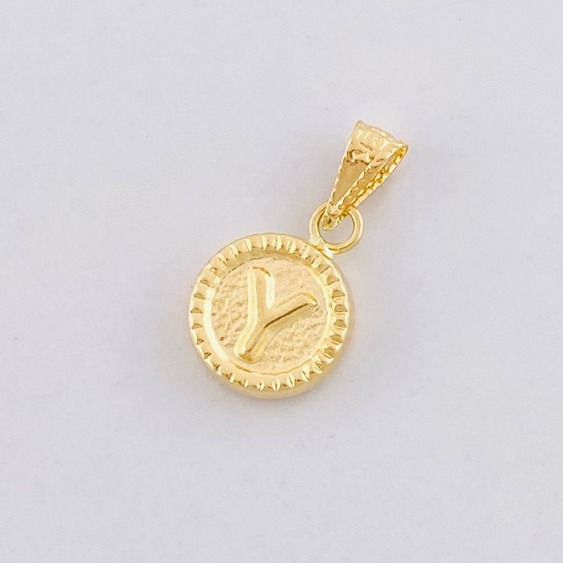 Dije Circulo Letra Y 0.4g / 1.5cm Oro Amarillo 18K