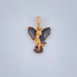 Dije San Miguel Arcángel 1.65gr / 2.1cm / Dos Oros Negro Amarillo 18K $