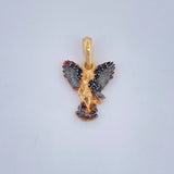 Dije San Miguel Arcángel 1.65gr / 2.1cm / Dos Oros Negro Amarillo 18K $