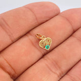 Dije Filigrana Corazon 0.5gr / 1.5cm / Oro Amarillo 18K $
