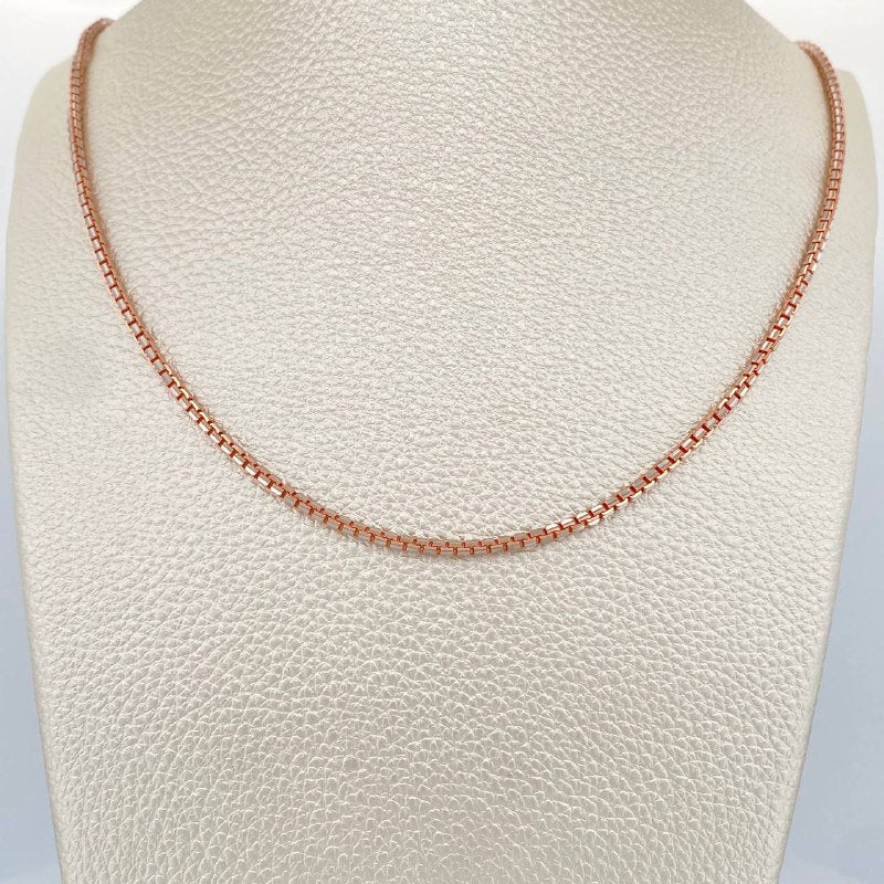 Cadena Veneciana 17.7gr / 60.5cm / Dos Oros Blanco Rosa +3 18K %