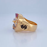 Anillo Pato Inspirado 9.2gr / T9 1/2 / Tres Oros 18K $
