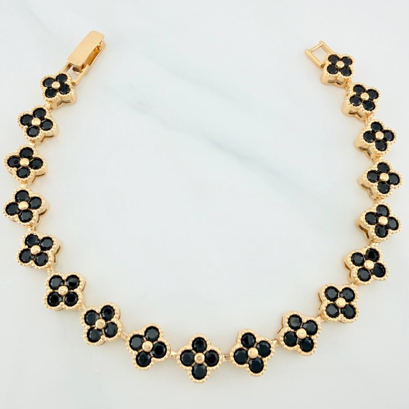 Pulso Trebol 16.1 g / 20 cm / 7.6 mm Oro Amarillo 18K