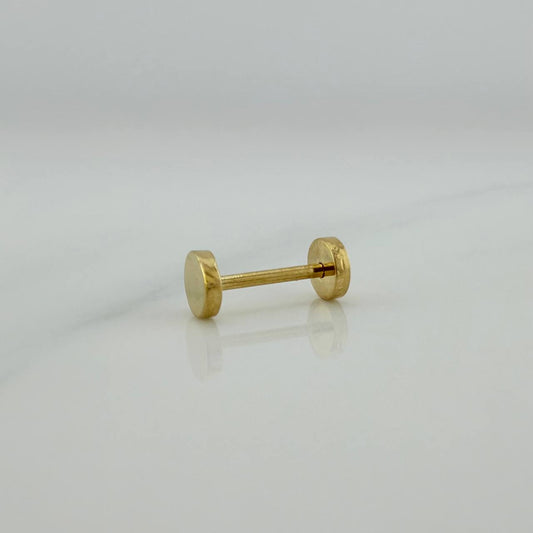 Piercing Circulo Plano 0.45 g / 1 cm Oro Amarillo 18K