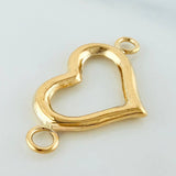 Herraje Silueta Corazón 0.95 g / 2.3 cm Oro Amarillo 18K
