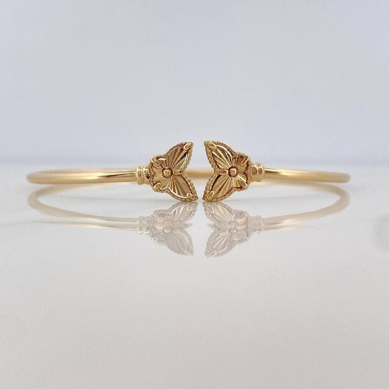 Pulso Aro Mariposa Diamantado 3.55 g / 16.8 cm / 1.6 mm Oro Amarillo 18K