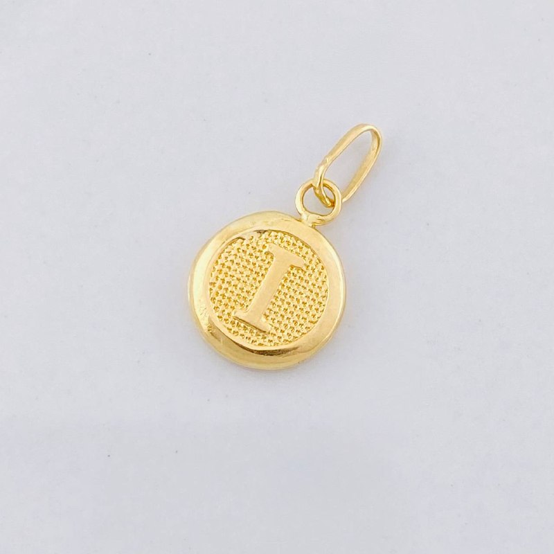Dije Circulo Letra I 0.45g / 1.6cm Oro Amarillo 18K