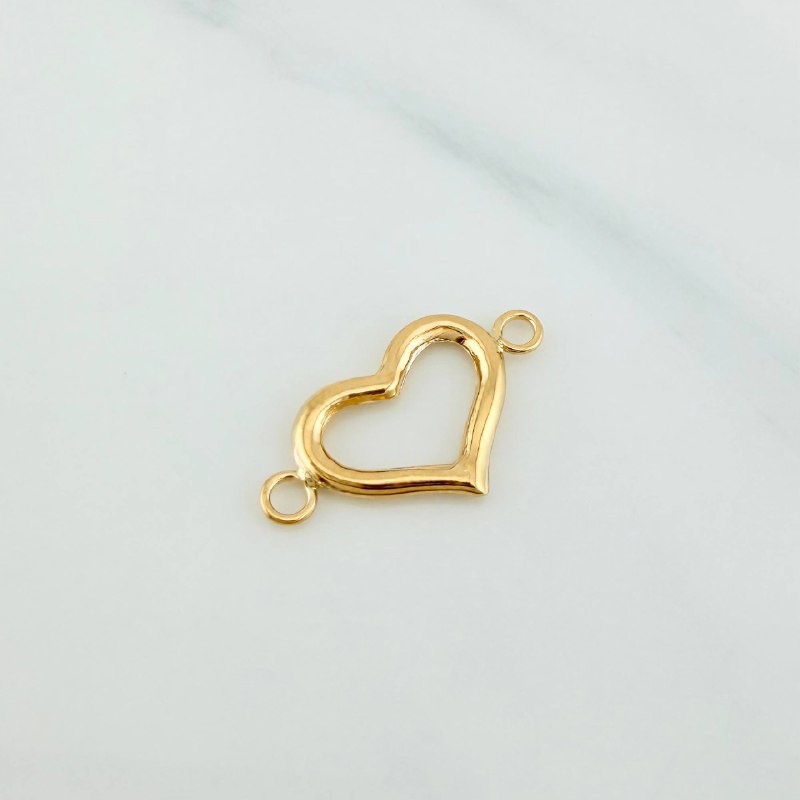 Herraje Silueta Corazón 0.95 g / 2.3 cm Oro Amarillo 18K
