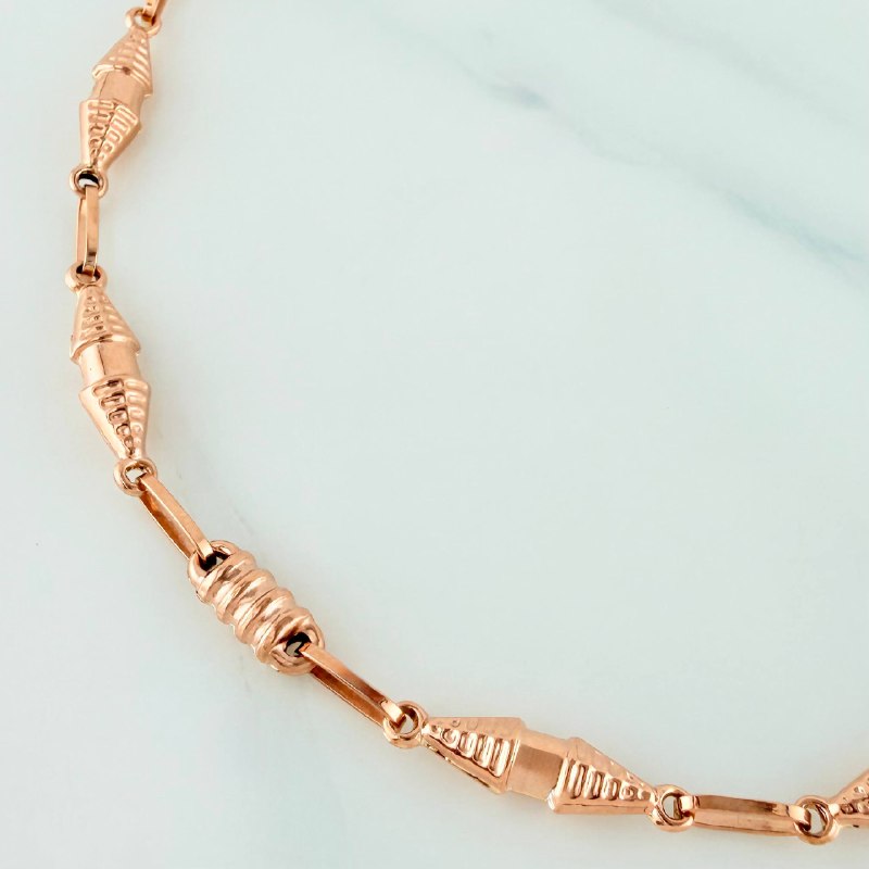 Pulso Rustico Dubai 3.45 g / 21 cm / 3.8 mm Oro Rosa 18K