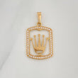 Dije Placa Corona 1.5 g / 2.7 cm Oro Amarillo 18K
