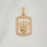 Dije Placa Corona 1.5 g / 2.7 cm Oro Amarillo 18K