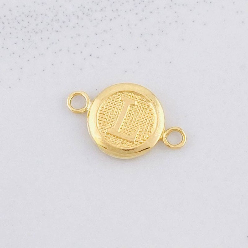 Herraje Circulo Letra L 0.4g / 1.5cm Oro Amarillo 18K