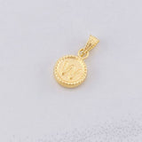 Dije Circulo Letra W 0.45g / 1.5cm Oro Amarillo 18K