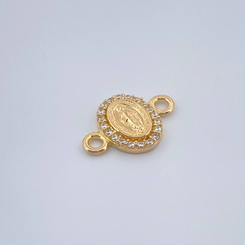 Herraje Virgen De Guadalupe 0.65gr / 1.4cm / Oro Amarillo 18K &