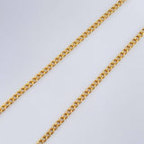Set Cadena y Dije Mini Cubana + San Benito 1.65gr / Oro Amarillo 18K (Oferta) $