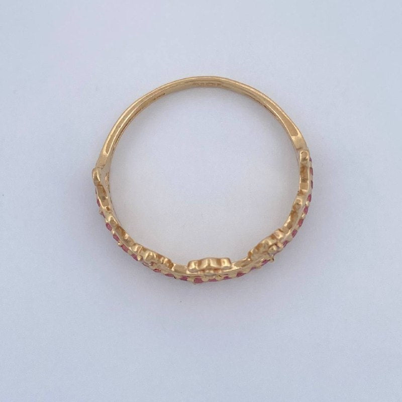 Anillo Tiara Punteada 1.6gr / T6 / Oro Amarillo 18K &