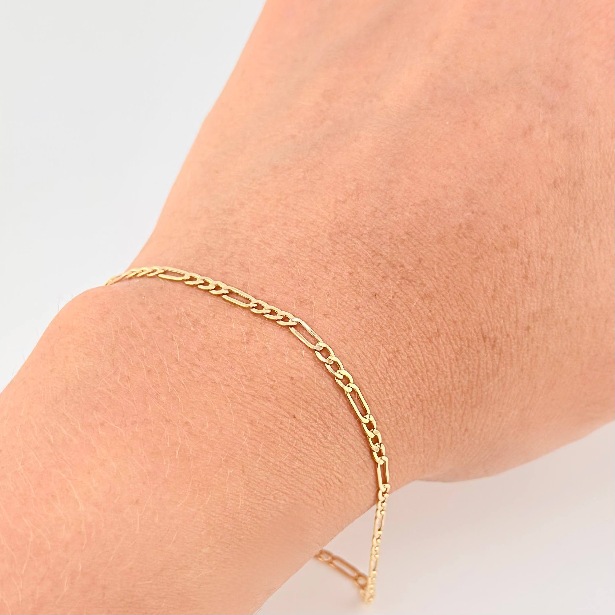 Pulso Figaro 0.95g / 19.5cm / 2.6mm Oro Amarillo 18K