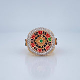 Anillo Ruleta Articulada 12.35gr / T10 3/4 / Tres Oros 18K $