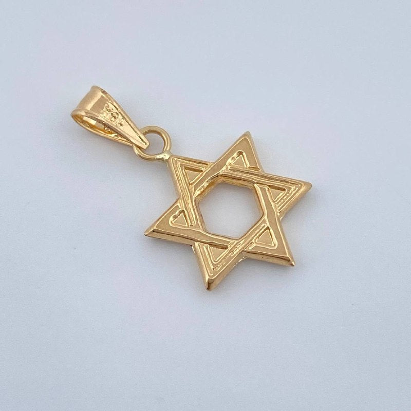 Dije Estrella David 0.55gr / 2.1cm / Oro Amarillo 18K &
