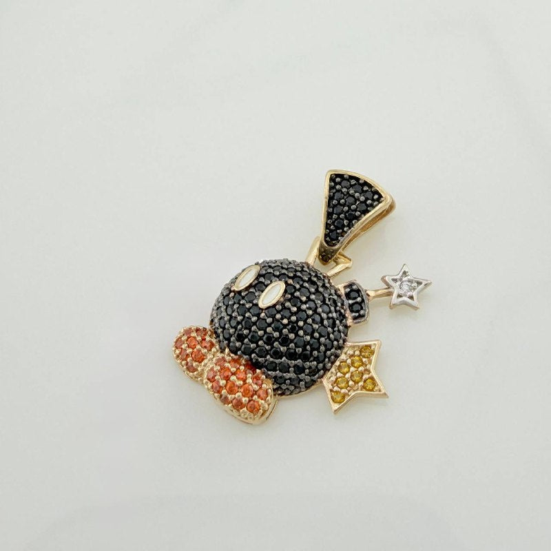 Dije Bomba 3.2 g / 2.4 cm Tres Oros 18K