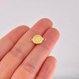 Herraje Circulo Letra M 0.35g / 1.5cm Oro Amarillo 18K