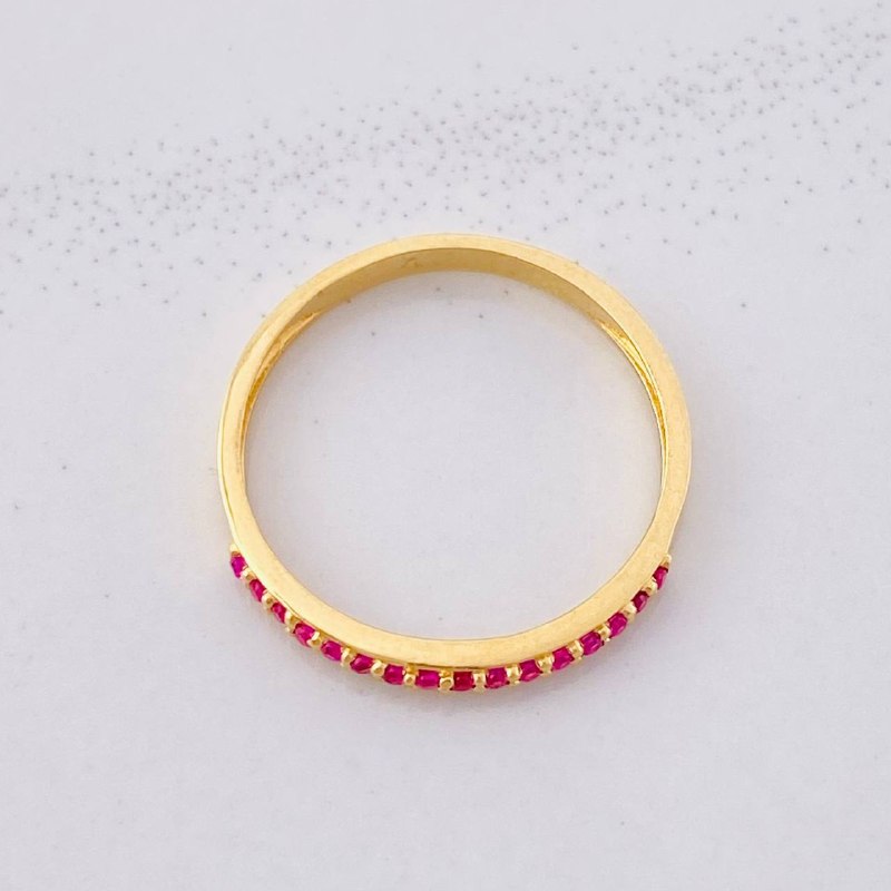 Anillo Carril 1.25g / T5 1/4 Oro Amarillo 18K