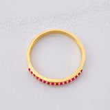 Anillo Carril 1.25g / T5 1/4 Oro Amarillo 18K
