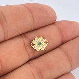 Herraje Trebol Cuatro Hojas 0.75gr / 1.2cm / Oro Amarillo 18K &