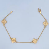 Pulso Trebol 3.5gr / 19cm / Nac. Esp Oro 18K &
