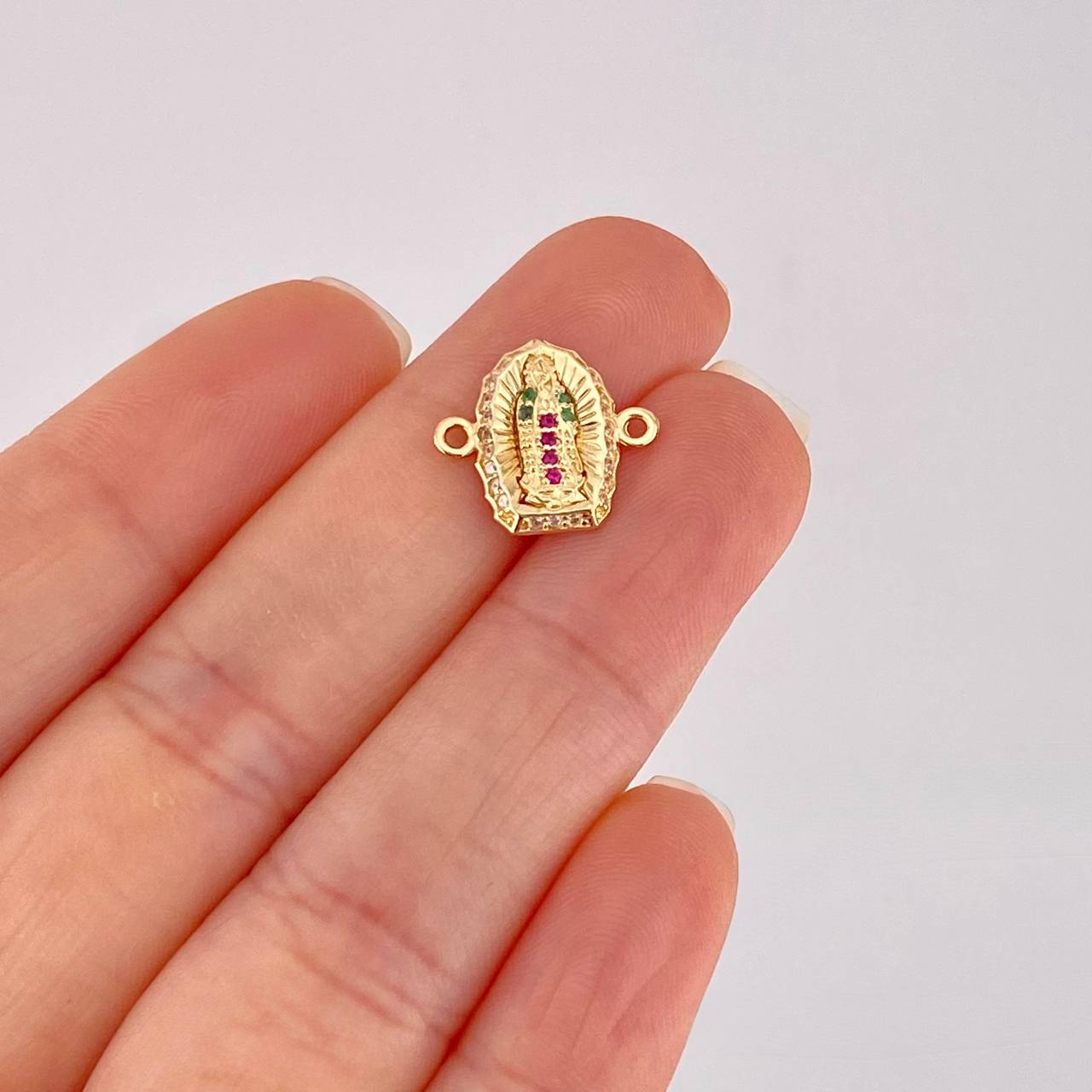 Herraje Virgen de Guadalupe 1.15g / 1.5cm Oro Amarillo 18K