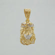 Dije Rostro Cristo 3.65 g / 2.9 cm Dos Oros Amarillo Blanco 18K