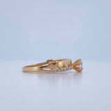 Anillo Corazones 2.25gr / T6 1/4 / Dos Oros Amarillo Blanco 18K &