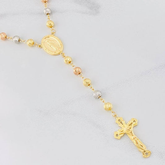 Rosario Virgen Milagrosa 22.95g / 70cm / 7mm Tres Oros 18K
