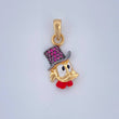 Dije Cabeza Pato 1.9gr / 2.5cm / Dos Oros Amarillo Negro 18K $