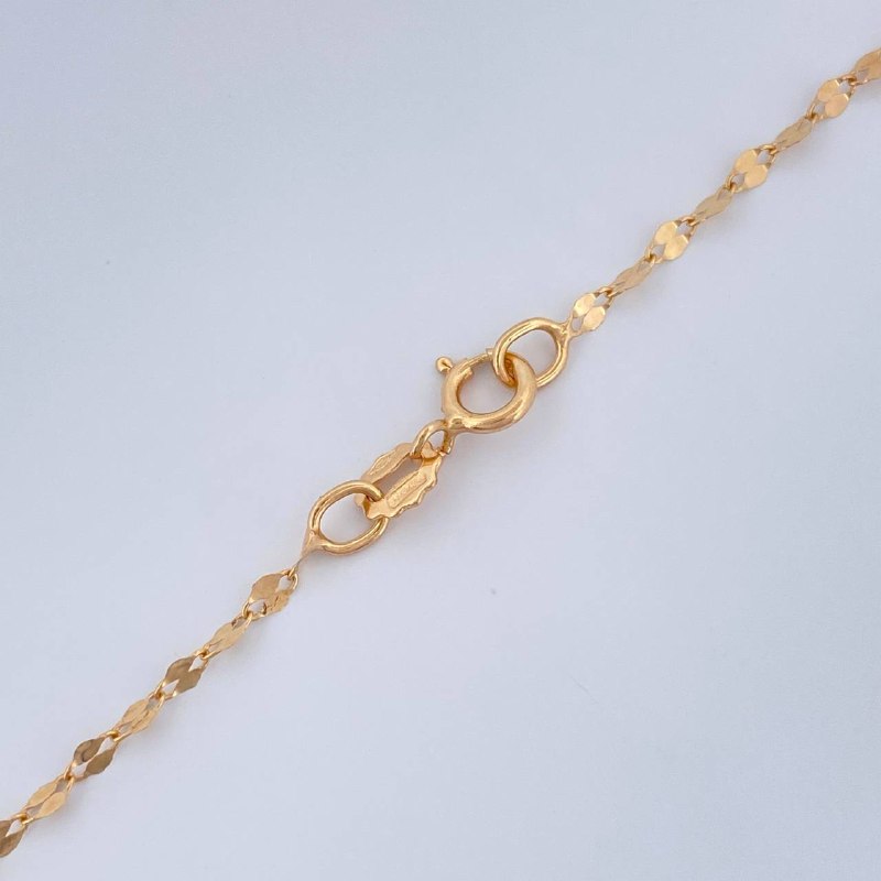 Cadena Flor Espejo 0.95gr / 50cm / Oro Rosa +3 18K $