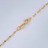 Cadena Flor Espejo 0.95gr / 50cm / Oro Rosa +3 18K $