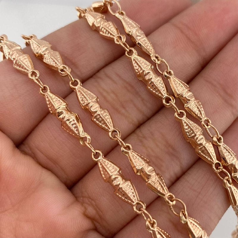 Cadena Rustica Dubai 15.3 g / 68.6 cm / 4.15 mm Oro Rosa 18K