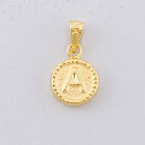 Dije Circulo Letra A 0.4g / 1.5cm Oro Amarillo 18K