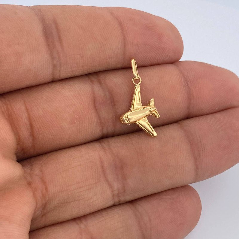 Dije Avion 0.55gr / 2.4cm / Oro Amarillo 18K &