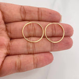 Candongas Aro Liso 1 g / 2 cm Oro Amarillo 18K