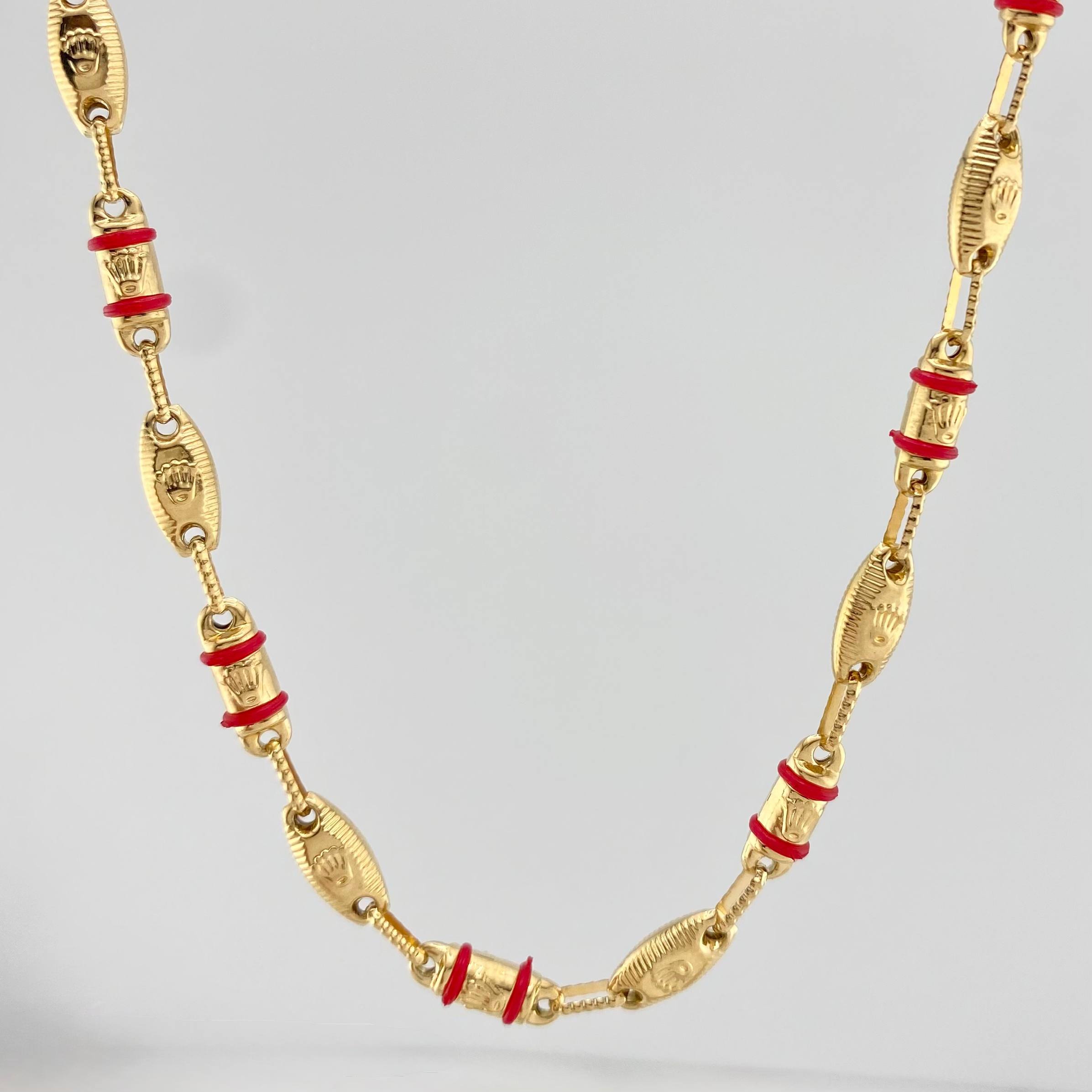 Cadena Rustica Corona 15.05 g / 62.3 cm / 3.8 mm Oro Amarillo 18K
