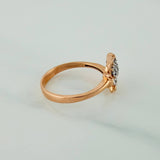 Anillo Rosas 2.7gr / T7 1/4 / 2.2cm / Dos Oros Blanco Rosa 18K