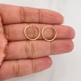Candongas Aro Liso 0.7 g / 1.5 cm Oro Amarillo 18K