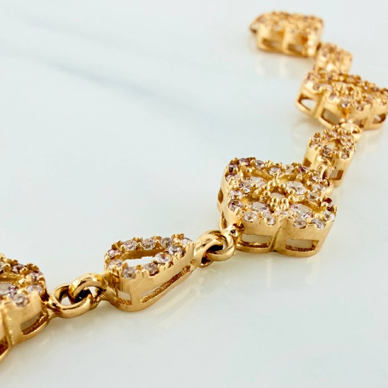 Pulso Trebol Gota 12.8 g / 20.6 cm / 9.4 mm Oro Amarillo 18K