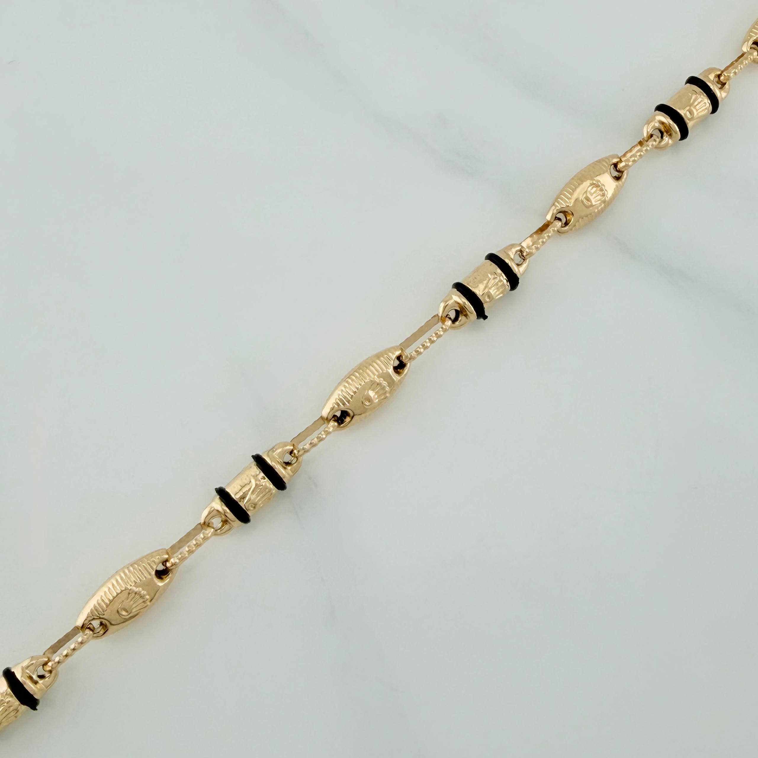 Pulso Rustico Corona 5.3 g / 21.5 cm / 4.6 mm Oro Amarillo 18K