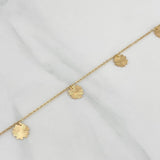 Tobillera Trebol Aro Seguido 2.25 g / 25.5 cm / 1.2 mm Oro Amarillo 18K