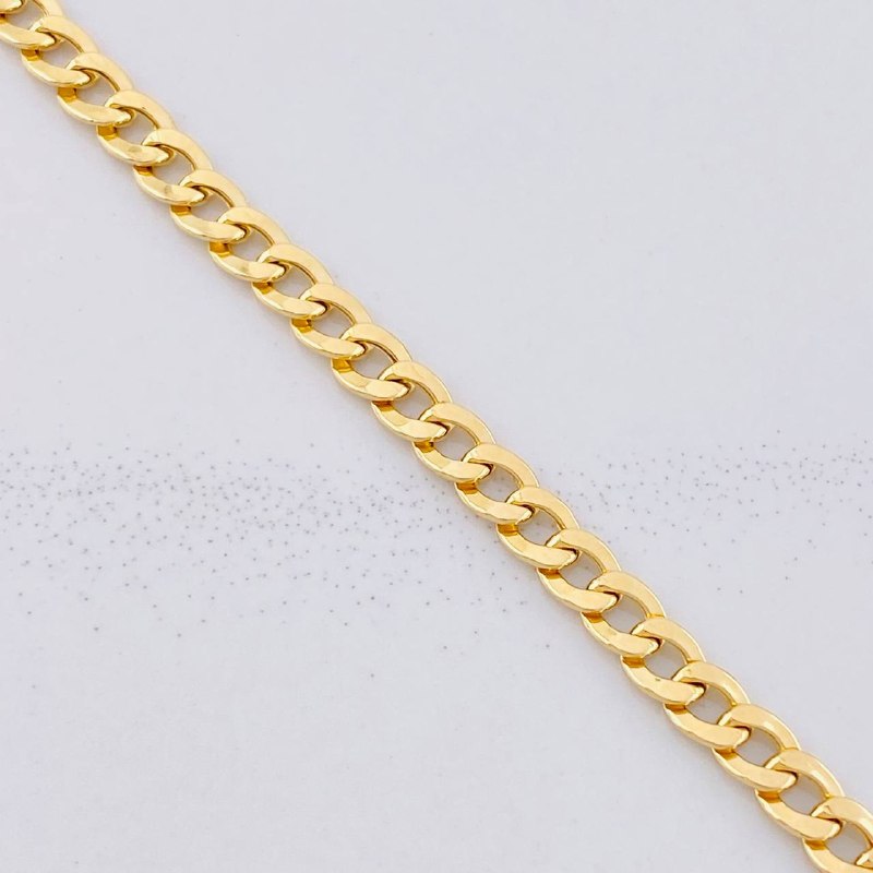 Pulso Cubano 2.7g / 19.4cm / 4.25mm Oro Amarillo 18K