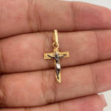 Dije Cruz Cristo Milagroso De Buga 0.85 g / 2.3 cm Tres Oros 18K