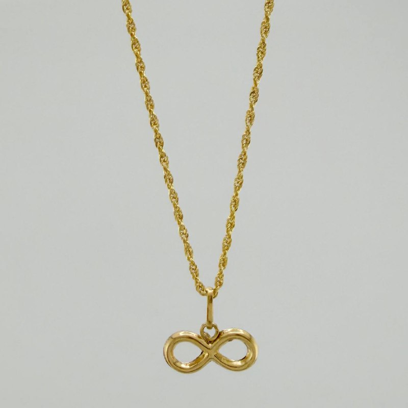 Set Cadena Lazo + Dije Infinito / 1,35 gr / 46 cm Oro Amarillo 18K