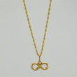Set Cadena Lazo + Dije Infinito / 1,35 gr / 46 cm Oro Amarillo 18K